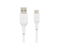 Belkin BoostCharge - USB-kabel - 24 pin USB-C (hane) till USB (hane) - USB 2.0 - 1 m - vit (paket om 2) CAB001BT1MWH2PK