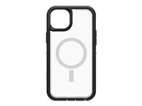 OtterBox Defender Series XT - Baksidesskydd för mobiltelefon - robust - med MagSafe - MagSafe-kompatibilitet - polykarbonat, syntetiskt gummi - svart kristall (genomskinlig/svart) - tunn - för Apple iPhone 14 Plus 77-90135