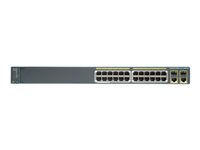 Cisco Catalyst 2960-Plus 24TC-L - Switch - Administrerad - 24 x 10/100 + 2 x kombinations-Gigabit SFP - rackmonterbar WS-C2960+24TC-L