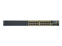 Cisco Catalyst 2960S-24PD-L - Switch - Administrerad - 24 x 10/100/1000 (PoE) + 2 x 10 Gigabit SFP+ - rackmonterbar - PoE WS-C2960S-24PD-L