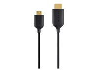 Belkin High Speed HDMI Cable - HDMI-kabel med Ethernet - 19 pin mini HDMI Type C hane till HDMI hane - 1.8 m AV10100BT1.8M