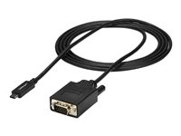 StarTech.com 2 m USB-C till VGA-kabel - 1920 x 1200 - Svart - Video/USB-kabel - 24 pin USB-C (hane) till HD-15 (VGA) (hane) - 2 m - 1920 x 1200 (WUXGA) stöd - svart - för P/N: TB4CDOCK CDP2VGAMM2MB