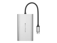 HyperDrive Dual - Videokort - 24 pin USB-C till HDMI, 24 pin USB-C - USB-strömförsörjning (100W), 4K30 Hz (HDMI bildskärm 2), 4K 60 Hz (HDMI bildskärm 1) HDM1-GL