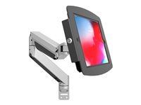 Compulocks iPad Pro 11" (1-4th Gen) Space Enclosure Articulating Arm Mount - Monteringssats (vridbar arm, hölje) - för surfplatta - låsbar - höggradig aluminium - svart, silver - skärmstorlek: 11" - disk-monteringsbar - för Apple 11-inch iPad Pro (1:a generation, 2a generation, 3:e generationen, 4:e generation) 660REACH211SENB