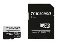 Transcend High Performance 330S - Flash-minneskort - 256 GB - A2 / Video Class V30 / UHS-I U3 - mikroSDXC UHS-I TS256GUSD330S