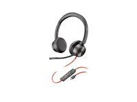 HP Poly Blackwire 8225 - Blackwire 8200 series - headset - på örat - kabelansluten - aktiv brusradering - USB-C - svart - Zoomcertifierad 772K4AA