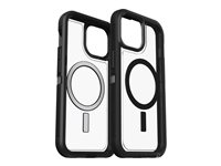 OtterBox Defender Series XT Clear - Baksidesskydd för mobiltelefon - robust - MagSafe-kompatibilitet - polykarbonat, syntetiskt gummi - dark side - för Apple iPhone 13, 14, 15 77-93337