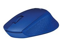 Logitech M330 SILENT PLUS - Mus - 3 knappar - trådlös - 2.4 GHz - trådlös USB-mottagare - blå 910-004910