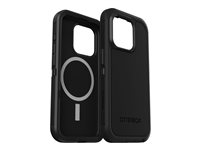 OtterBox Defender Series XT - Skyddsfodral baksidesskydd för mobiltelefon - robust - MagSafe-kompatibilitet - polykarbonatskal, syntetiskt gummi - svart - för Apple iPhone 15 Pro 77-92956