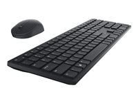 Dell Pro KM5221W - Sats med tangentbord och mus - trådlös - 2.4 GHz - QWERTY - hela norden - svart - med 3 years NBD Advance Exchange - för Latitude 3320, 3520, 7320 Detachable; Vostro 15 3515; XPS 17 9710 KM5221WBKB-NOR