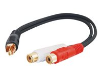 C2G Value Series Y-Cable - Ljudkabel - RCA hane till RCA hona - skärmad - svart 80139