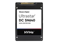 WD Ultrastar DC SN640 WUS4CB096D7P3E3 - SSD - 960 GB - inbyggd - 2.5" - U.2 PCIe 3.1 x4 (NVMe) - 256 bitars AES 0TS1927