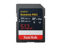 SanDisk Extreme Pro - Flash-minneskort - 512 GB - Video Class V90 / UHS-II U3 / Class10 - SDXC UHS-II SDSDXDM-512G-GN4IN