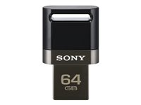 Sony Micro Vault USM64SA1 - USB flash-enhet - 64 GB - USB 2.0 - svart USM64SA1B