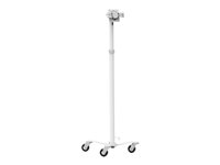 Compulocks Universal Tablet Cling Medical Rolling Kiosk - Vagn - för surfplatta - metall - vit - skärmstorlek: 7"-13" - monteringsgränssnitt: 100 x 100 mm UCLGMCRSTDW