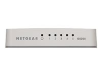 NETGEAR GS205 - Switch - ohanterad - 5 x 10/100/1000 - skrivbordsmodell GS205-100PES