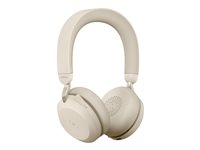 Jabra Evolve2 75 - Headset - på örat - Bluetooth - trådlös - aktiv brusradering - USB-C - ljudisolerande - beige - Certifierad för Microsoft-teams 27599-999-898