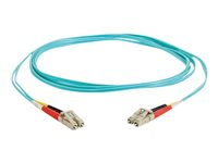 C2G LC-LC 10Gb 50/125 OM3 Duplex Multimode PVC Fiber Optic Cable (LSZH) - Nätverkskabel - LC multiläge (hane) till LC multiläge (hane) - 2 m - fiberoptisk - duplex - 50/125 mikron - OM3 - halogenfri - havsblå 85550