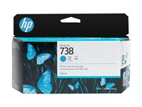 HP 738 - 130 ml - cyan - original - DesignJet - bläckpatron - för DesignJet T950 498N5A