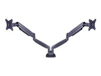 Multibrackets M Deskmount Spring Dual - Monteringssats (montering på skrivbord) - för 2 LCD-bildskärmar - stål, höggradig aluminium - svart - skärmstorlek: 15"-27" 7350073733286