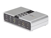 StarTech.com 7.1 USB-audio-adapter externt ljudkort med SPDIF digital audio - Ljudkort - 48 kHz - 7.1 - USB 2.0 - för P/N: MU15MMS, MU6MMS ICUSBAUDIO7D