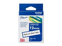 Brother TZe-131 - Standardlim - svart på klar - Rulle (1,2 cm x 8 m) 1 kassett(er) bandlaminat - för Brother PT-D210, D600, H110; P-Touch PT-1005, D200, D450, E550, H105, H110, P300, P900 TZE131