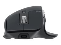 Logitech Master Series MX Master 3S - Mus - ergonomisk - optisk - 7 knappar - trådlös - 2.4 GHz, Bluetooth - Logitech Logi Bolt USB-mottagare - grafit 910-006559