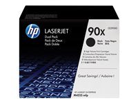 HP 90X - 2-pack - Lång livslängd - svart - original - LaserJet - tonerkassett (CE390XD) - för LaserJet Enterprise 600 M602dn, 600 M602m, 600 M602n, 600 M602x, M4555 MFP, M603xh CE390XD