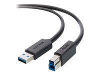 Belkin SuperSpeed USB 3.0 Cable - USB-kabel - USB typ A (hane) till USB Type B (hane) - USB 3.0 - 0.9 m - formpressad - vit F3U159CP0.9MWHT