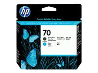 HP 70 - Cyan, mattsvart - skrivhuvud - för DesignJet HD Pro MFP, T120, Z2100, Z3100, Z3100ps, Z3200, Z3200ps, Z5200, Z5400 C9404A