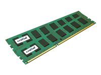 Crucial - DDR3 - sats - 8 GB: 2 x 4 GB - DIMM 240-pin - 1066 MHz / PC3-8500 - CL7 - 1.5 V - ej buffrad - ECC - för Intel Server Board S5500, S5520; SUPERMICRO X8DAH+, X8DAH+-F; Tyan S7002, S7010, S7025 CT2KIT51272BA1067