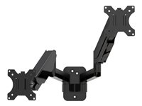 Multibrackets M Monitormount Wall Basic Dual - Monteringssats (2 vridbara armar, 2 VESA-plattor) - fullständig rörelse - för 2 LCD-skärm/böjd LCD-skärm - svart - skärmstorlek: 17"-32" 7350105210037