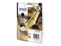 Epson 16XL - 12.9 ml - XL - svart - original - bläckpatron - för WorkForce WF-2010, 2510, 2520, 2530, 2540, 2630, 2650, 2660, 2750, 2760 C13T16314010