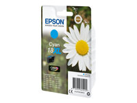 Epson 18XL - 6.6 ml - XL - cyan - original - bläckpatron - för Expression Home XP-212, 215, 225, 312, 315, 322, 325, 412, 415, 422, 425 C13T18124012