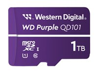 WD Purple - Flash-minneskort - 1 TB - UHS-I U1 / Class10 - microSDXC - lila WDD100T1P0C-85AEL0