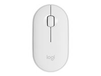 Logitech Pebble M350 - Mus - optisk - 3 knappar - trådlös - 2.4 GHz, Bluetooth - trådlös USB-mottagare - offwhite 910-005716