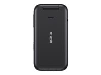 Nokia 2660 Flip - 4G funktionstelefon - dual-SIM - RAM 48 MB / Internal Memory 128 MB - microSD slot - 320 x 240 pixlar - rear camera 0,3 MP - svart 1GF011KPA1A01