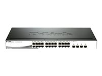 D-Link Web Smart DGS-1210-24 - Switch - Administrerad - 24 x 10/100/1000 + 4 x kombinations-SFP - skrivbordsmodell DGS-1210-24