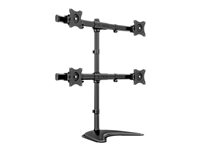 Multibrackets M Deskstand Basic Quad - Monteringssats (montering på skrivbord) - för 4 LCD-bildskärmar - stål, höggradig aluminium - svart - skärmstorlek: 15"-27" - skrivbordsstativ 7350073733347