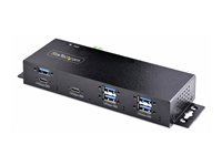 StarTech.com 7-Port Industrial USB Hub 10Gbps Hub, Metal, Mountable, TAA - Hubb - industriell - 7 x USB 3.2 Gen 2 - skrivbordsmodell, DIN-skenmonterbar, rackmonterbar - TAA-kompatibel HB31C5A2CME