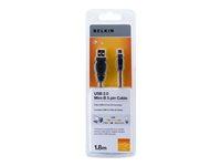 Belkin - USB-kabel - USB (hane) till mini-USB typ B (hane) - USB 2.0 - 1.8 m F3U155BT1.8M