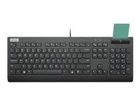 Lenovo Smartcard Wired Keyboard II - Tangentbord - USB - Svenska/finska - svart - CRU 4Y41B69381