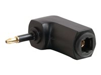 C2G Velocity - Högervinklad adapter - TOSLINK hona till mini-TOSLINK hane - svart 80454