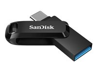 SanDisk Ultra Dual Drive Go - USB flash-enhet - 256 GB - USB 3.2 Gen 1 / USB-C - svart SDDDC3-256G-G46