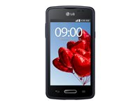 LG L50 Sporty D213N - 3G pekskärmsmobil - RAM 512 MB / Internal Memory 4 GB - microSD slot - LCD-skärm - 4" - 800 x 480 pixlar - rear camera 3 MP - front camera 0,3 MP - svartblå LGD213N.ANEUKU