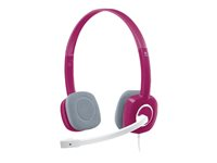 Logitech Stereo Headset H150 - Headset - på örat - kabelansluten - tranbär 981-000369