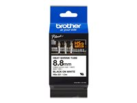 Brother HSe-221 - Svart på vitt - Rulle (0,88 cm x 1,5 m) 1 rulle (rullar) rör - för P-Touch PT-D800W, PT-E100VP, PT-E500VP, PT-E550WSP, PT-E550WVP, PT-H101TB, PT-H500 HSE221