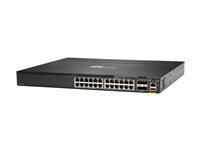 HPE Aruba 6300M - Switch - L3 - Administrerad - 24 x 10/100/1000 + 4 x 1 Gb/10 Gb/25 Gb/50 Gb SFP56 (upplänk/stapling) - framsidan och sida till baksidan - rackmonterbar JL664A