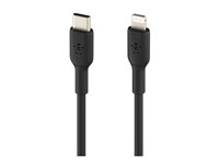 Belkin BoostCharge - Lightning-kabel - USB-C hane till Lightning hane - 2 m - svart - USB-strömförsörjning (18W) CAA003BT2MBK