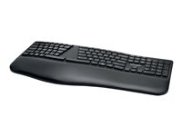 Kensington Pro Fit Ergo Wireless Keyboard - Tangentbord - trådlös - 2.4 GHz, Bluetooth 4.0 - hela norden - svart K75401PN